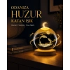 Yunus Temalı Kristal Küre Usb Işıklı Ahşap Altlıklı Gece Lambası