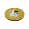 YUVARLAK=24.5CM AYAKLI= 4CM DÜZ YÜZEY AHŞAP BAMBU SUNUM TEPSİSİ - MİNİ SOFRA (5263)