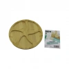 YUVARLAK 5 BÖLMELİ AHŞAP BAMBU SERVİS SUNUM TEPSİ - TAHTASI 20 X 1.4CM (5263)