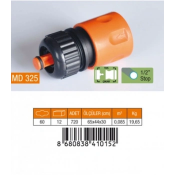 1/2 HORTUM BAĞLANTI ADAPTÖRÜ STOPLU (5263)