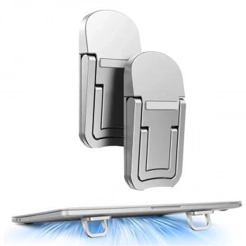 1 Çift Yapışkanlı Katlanabilir Laptop Standı – Mini Notebook Yükseltici, Taşınabilir Kaymaz Laptop Ayağı (5263)