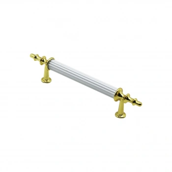 10 ADET BEYAZ - ALTIN BORU KULP 9.6CM (5263)