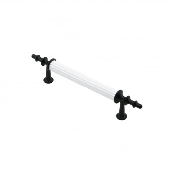 10 ADET BEYAZ - SİYAH BORU KULP 9.6CM (5263)