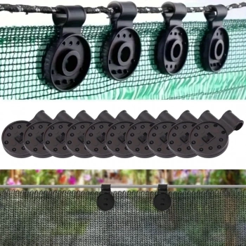 10 Adet Güneşlik Filesi Sabitleme Klipsleri, Gölgelik Bezi ve Brandalar İçin Dayanıklı Plastik Kelepçe Kancaları (5263)