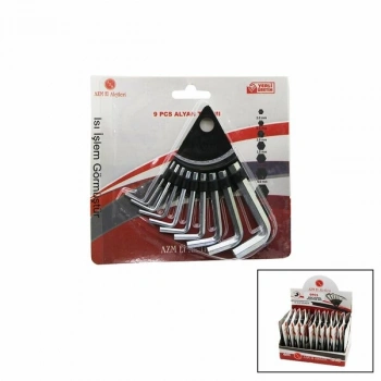 10 PARÇA  KARTLI ALYAN ANAHTAR TAKIM SETİ120MM-NO-1.5-10 (5263)
