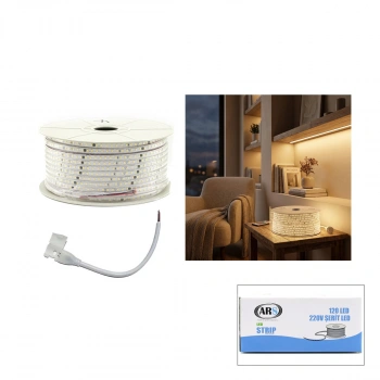 100MT 3000K - GÜN IŞIK DIŞ MEKAN ŞERİT LED 220V 120LED 348983 (5263)