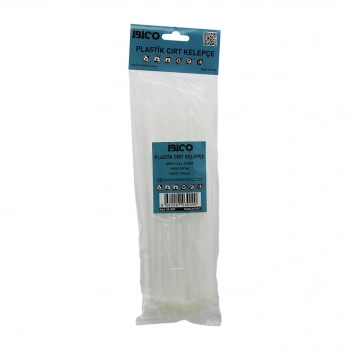 100PCS BEYAZ   3.6X250MM  PLASTİK CIRT KELEPÇE (5263)