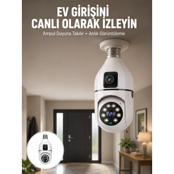 1080p Wifi Ampul Güvenlik Kamerası – Gece Görüş & Uzaktan Erişim Yeni Nesil