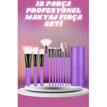 12 Parça Profesyonel Makyaj Seti Yumuşak Kıllı Yüz Ve Göz Makyajına Uygun