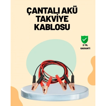 1200 Amper Jumper Kablo 2 Metre Bakır Uçlu Araç Takviye Seti