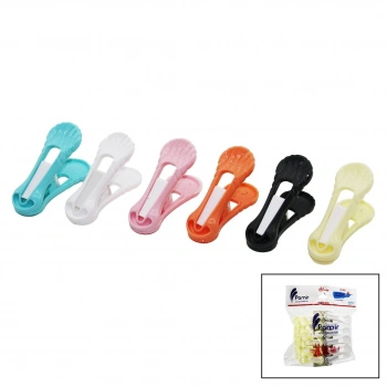 12PCS   YAYSIZ  PLASTİK RENKLİ MANDAL (5263)