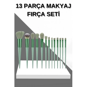 13 Parça Makyaj Fırça Seti Far Fırçası Allık Fırçası Yumuşak Uçlu