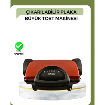 2000 Watt Teflon Tost Makinesi – Geniş Plaka, Ayarlanabilir Isı, Kolay Temizlik