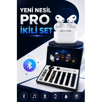 2025 Model Akıllı Saat Ve Yeni Nesil Pro Bluetooth Kulaklık Anc Özelliği