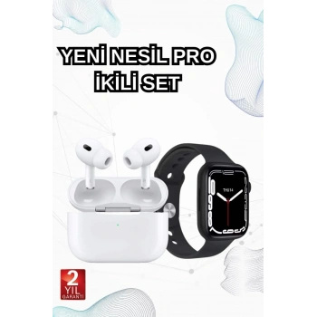 2025 Model Akıllı Saat Ve Yeni Nesil Pro Bluetooth Kulaklık Tws Yüksek Ses Kaliteli