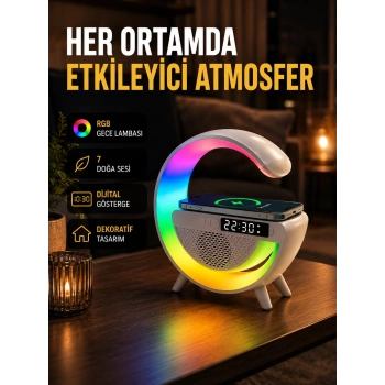 2025 Yeni Seri 15w Kablosuz Şarjlı Led Atmosfer Lambası