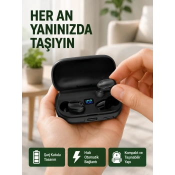 22 Kez Şarj İmkanı Sunan A10s Tws Bluetooth Stereo Kulaklık Yeni Nesil