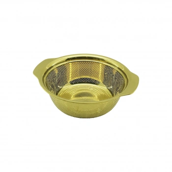 23CM   GOLD  PASLANMAZ METAL  SEPET  SÜZGEÇ  KENDİNDEN KULPLU (5263)