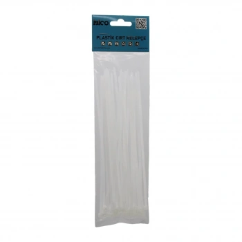 25PCS   BEYAZ   3.6X200MM  PLASTİK CIRT KELEPÇE (5263)