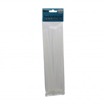25PCS   BEYAZ   3.6X250MM  PLASTİK CIRT KELEPÇE (5263)