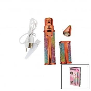 2IN1 BAŞLI - SİMLİ - RUJ MODEL - USB ŞARJLI YANAK - BURUN TÜY ALMA MAKİNESİ (5263)