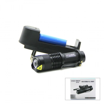 2IN1 KÜÇÜK ZOOMLU EL FENERİ COB LED METAL KASA 9CM (5263)