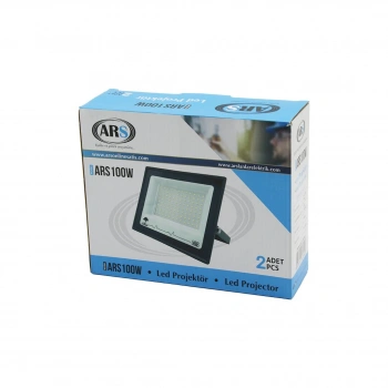 2PCS 100W LED PROJEKTÖR  19X15.5CM AYDINLATMA AÇISI: 120 DERECE 50.000 SAAT ÖMÜR MODEL-ARS100W (5263)