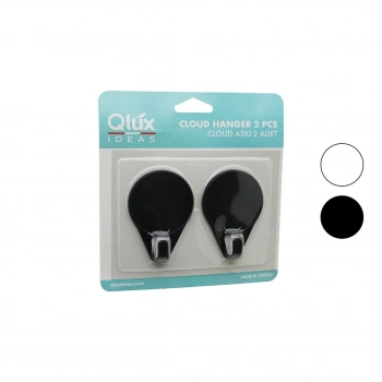 2PCS CLOUD ASKI SİYAH - BEYAZ PLASTİK YAPIŞKANLI MONTAJ (5263)