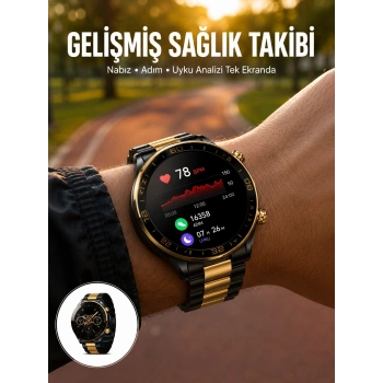 3 Bileklikli Amoled Akıllı Saat Bluetooth Çağrı Ve Sağlık Takipli Yeni Nesil