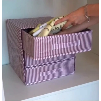 3 Bölmeli Çekmece , Çok Amaçlı Organizer - Çorap Çamaşır Organizer - Masa Üstü Düzenleyici