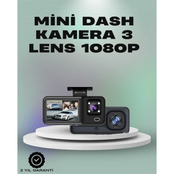 3 Kanallı Araç Kamerası – Full Hd 1080p Kayıt, 2” Ekran, Park Gözetimi Desteği