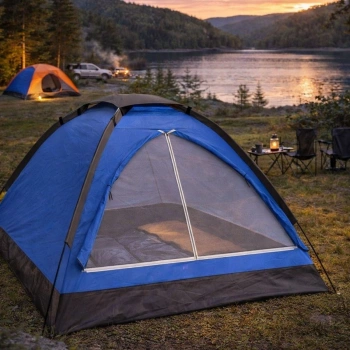 3 Kişilik Manuel Kamp Çadırı – Düz Kapılı Outdoor Aile, Doğa, Piknik ve Kamp Çadırı 200x150x110 cm (5263)