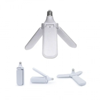 3 KOLLU PERVANE MODELİ BEYAZ LED LAMBA AMPUL 24W - E27 (5263)