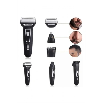 3lü Set Saç Sakal Kesme Traş Makinesi Burun Kılı Alma Tıraş Makinesi