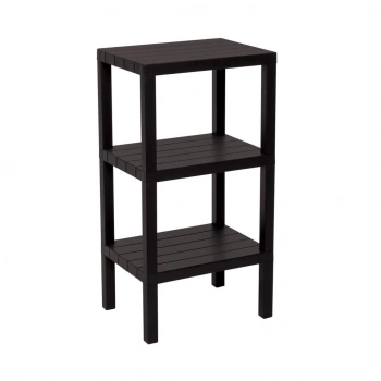 3 RAFLI SİYAH MODÜLER ÜNİTE PLASTİK 38x29x74 cm (5263)