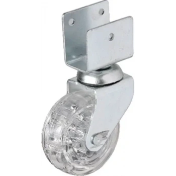 328 - 50x20 Mm Şeffaf Makaralı Kısa U Tablalı Teker 4 Adet