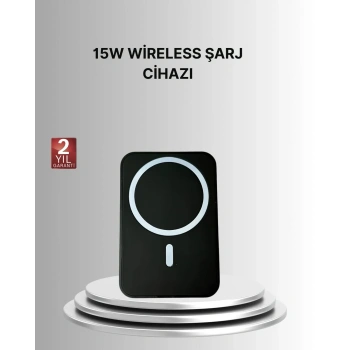 360° Döner Başlıklı Magsafe Araç Telefon Tutucu 15w Güvenli Kablosuz Şarj