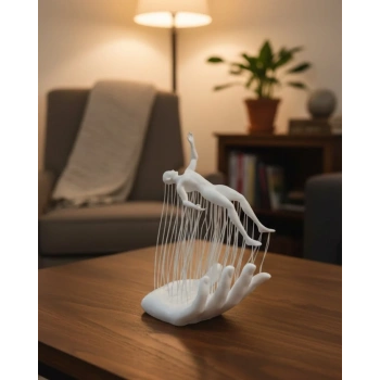 3d El İnsan Figürü Beyaz Modern Sanatsal Dekoratif Biblo