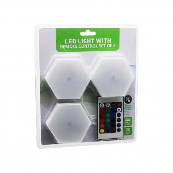 3PCS - ALTIGEN - RGB   KUMANDALI - PİLLİ - DOKUNMATİK  LAMBA SETİ  6 LED (5263)