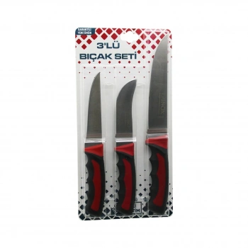 3PCS KURBAN BIÇAK SETİ R-032K--R-320Y--R-0403 KEMİK SIYIRMA - DERİ SOYMA=YÜZME - KURBAN BIÇAK (5263)