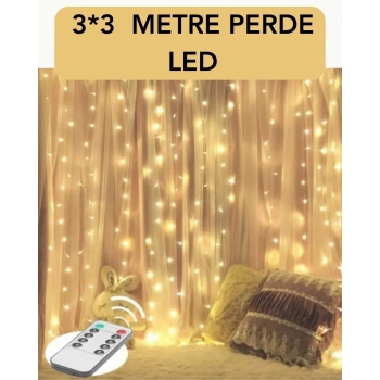 3x3 Metre Perde Led Işık – Parti Ve Bahçe Dekorasyonu