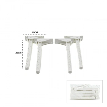 4 ADET BEYAZ SOFRA AYAK KOMPLE PLASTİK 20CM AÇ KAPA (5263)