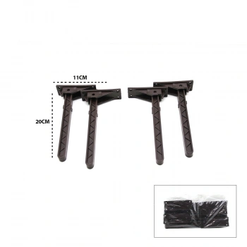 4 ADET KAHVERENGİ SOFRA AYAK KOMPLE PLASTİK 20CM AÇ KAPA (5263)