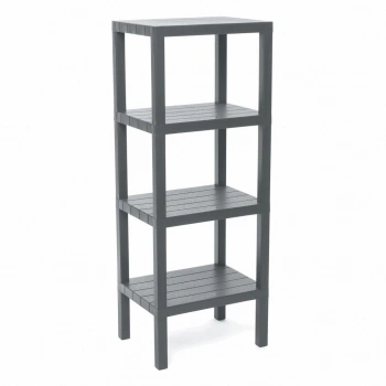 4 RAFLI GRİ MODÜLER ÜNİTE PLASTİK 38x29x100 cm (5263)