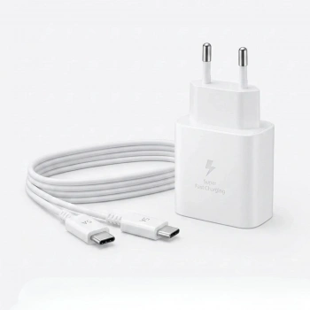 45W Süper Hızlı Şarj Adaptörü USB-C PD 3.0 PPS Fast Charger + 5A Type-C to Type-C Kablo (5263)