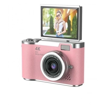 4k Dijital Retro Video Kamera 48mp 18x Zoom Flaşlı (32gb) Kart Dijital Vlog Fotoğraf  Makinesi Türkçe