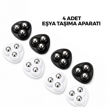 4PCS 3 BİLYA TEKERLEKLİ POŞETLİ MOBİLYA EŞYA TAŞIMA APARATI 360° (5263)