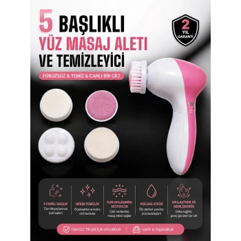 5 Fonksiyonlu Kablosuz Yüz Temizleme Cihazı İle Derinlemesine Cilt Bakımı