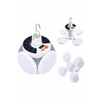 5 Kanatlı Bahçe Aydınlatma Led Askılı Solar Güneş Enerji Usb Sarjlı