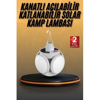 5 Kanatlı Bahçe Aydınlatma Led Askılı Solar Güneş Enerji Usb Sarjlı